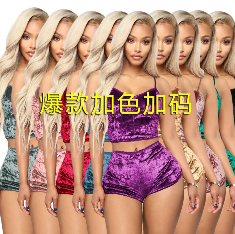 

Summer Sleepwear Short Pyjama Sets Chinese Satin Pajamas Women, 8 colors