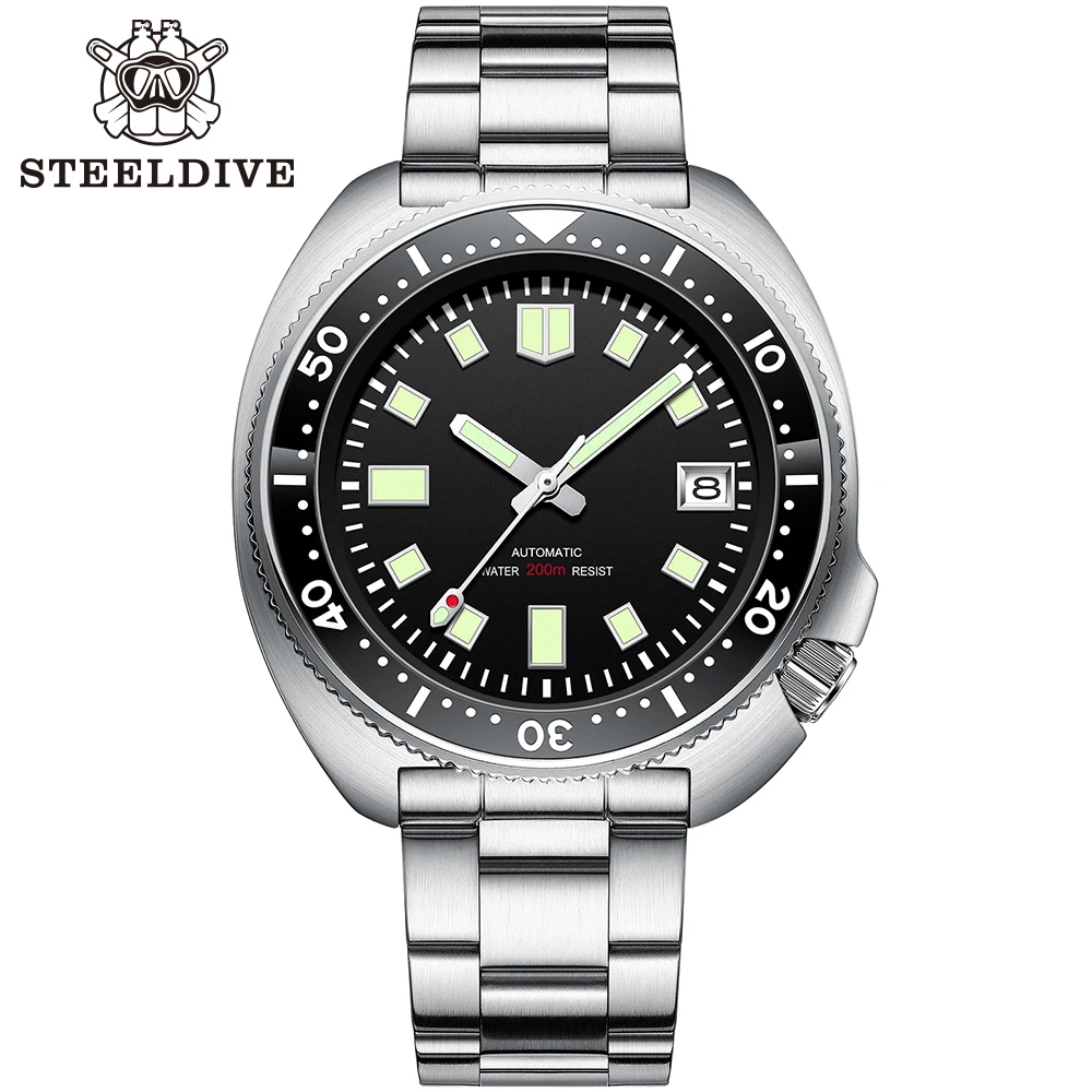 

Factory Price! SD1970 SteelDive Brand 20ATM NH35 Automatic No Logo Diver Watch 6105