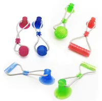 

Dog Interactive Activity Toy with Suction Cup Push Rope Tug Toy TPR Ball Pet Tooth Cleaning Custom Wholesale FBA