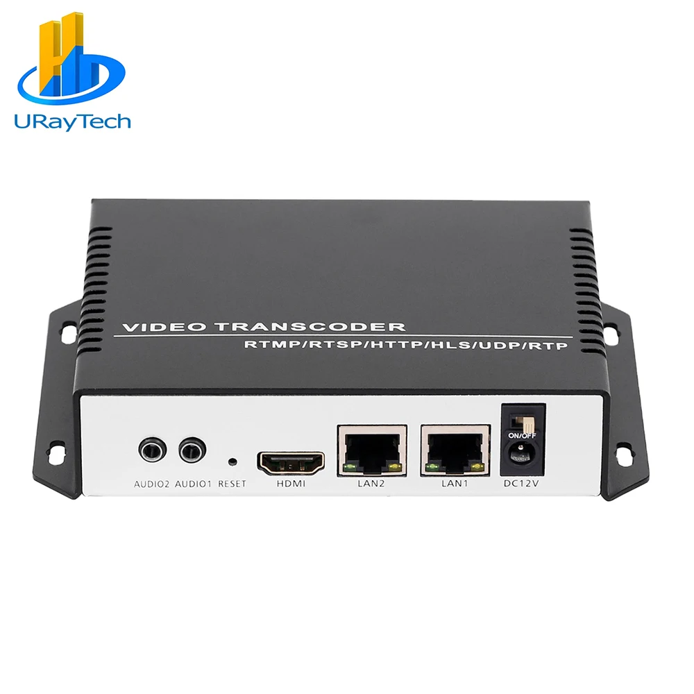 

Uray 4K HEVC H.265 H.264 IP Video Streaming Transcoder for RTMP UDP HTTP RTSP HLS M3U8 URL to RTMP RTMPS UDP HTTP RTSP HLS SRT
