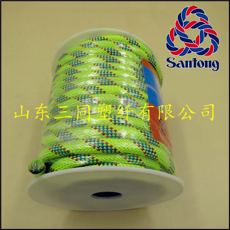 Top performance customized package and size CE certificate braided nylon/ polyester strong static climbing rope safety rope