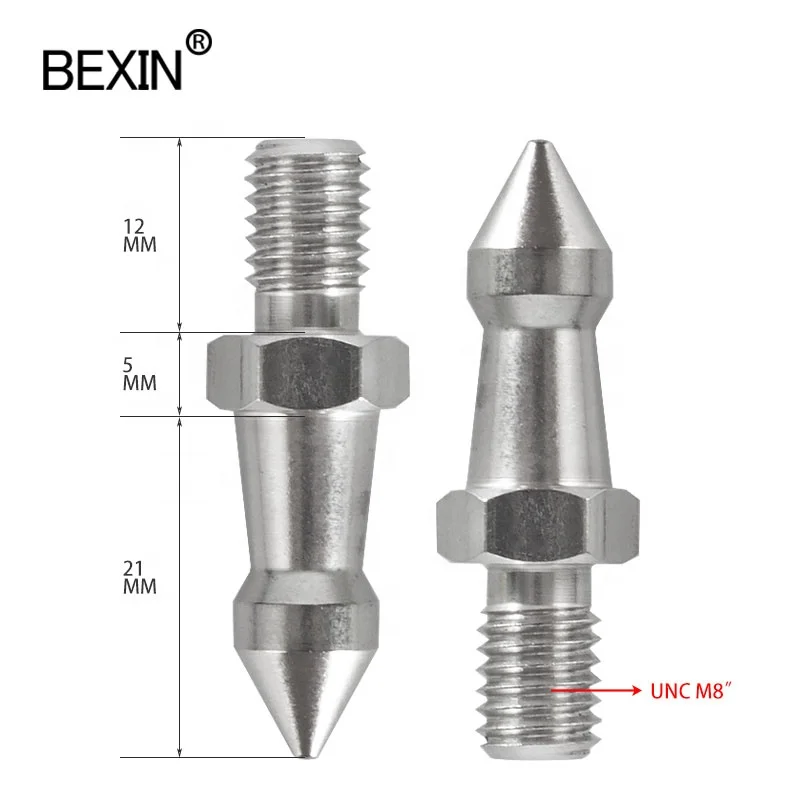 

BEXIN Wholesale stainless steel ground spikes tripod Foot spikes monopod M8 screw thread fasteners for Lawn sand tripod monopod