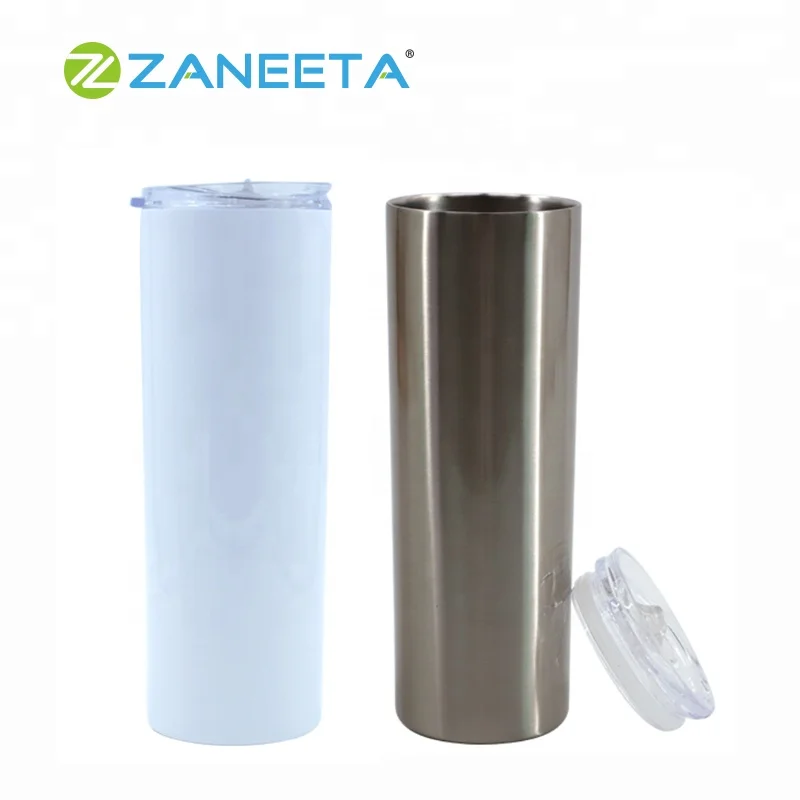 

Sublimation 20oz Stainless Steel Tumbler with straw, White