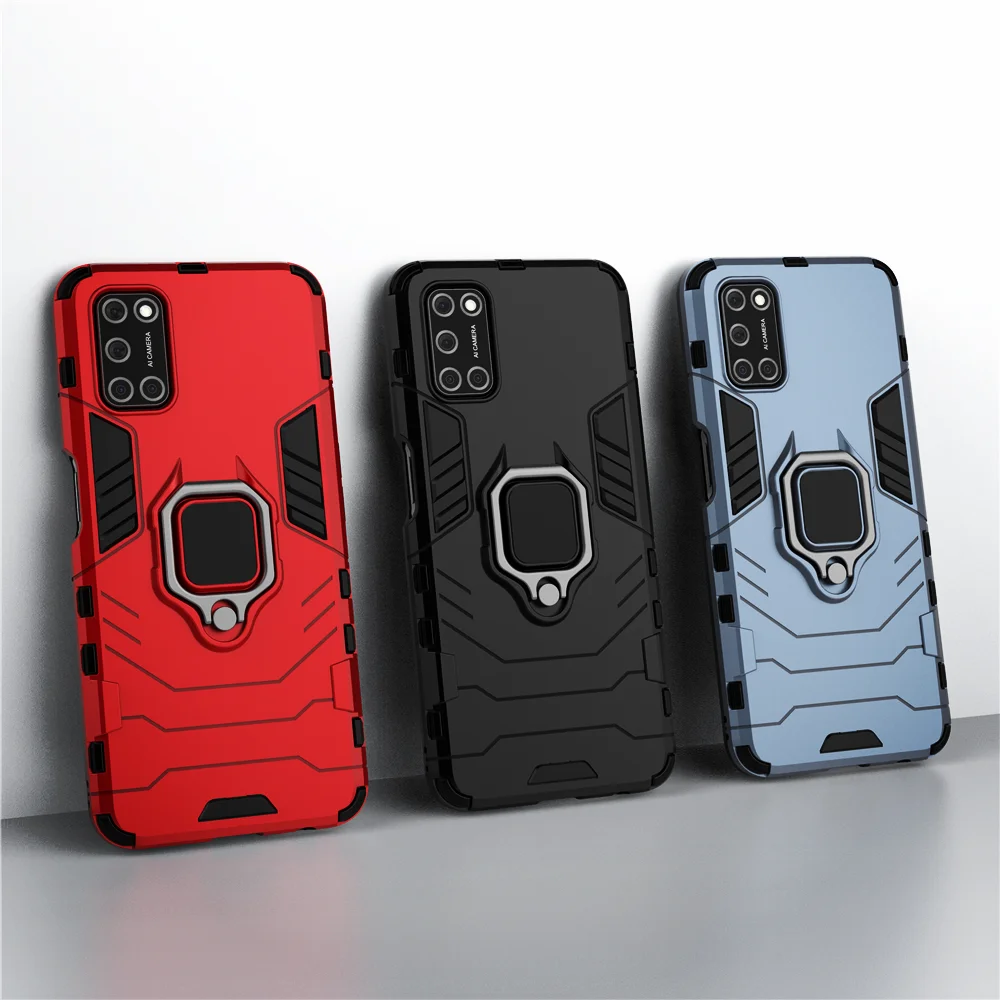 

For OPPO A72 A52 A92 Case Magnetic Car Shockproof Finger Ring Armor Cover For OPPO A52 A72 A92 A92s A 52 72 92 6.5 in Funda Capa