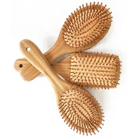 

Professional Private Label Bamboo Handle Massage Hair Straightening Brush