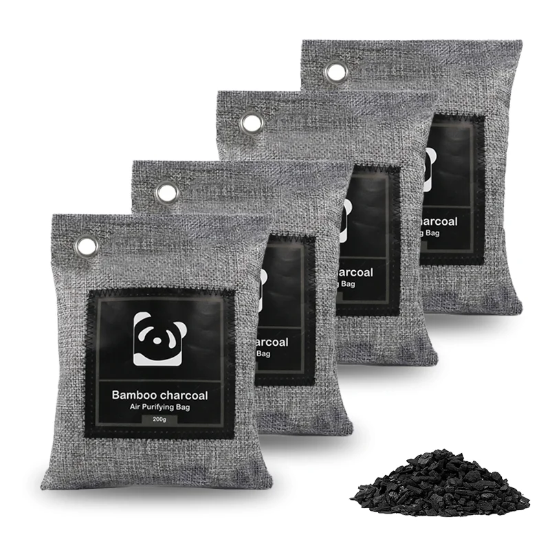 

Odor Absorber Odor eliminator Charcoal Bags Activated Bamboo Charcoal Air Purifying Bags, Grey