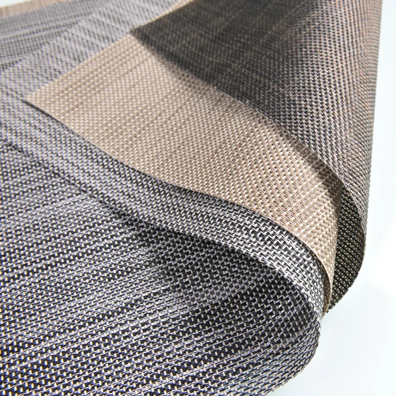 Non-Slip Custom PVC Woven Reversible Eco-Friendly Free Sample Individual Table Mat