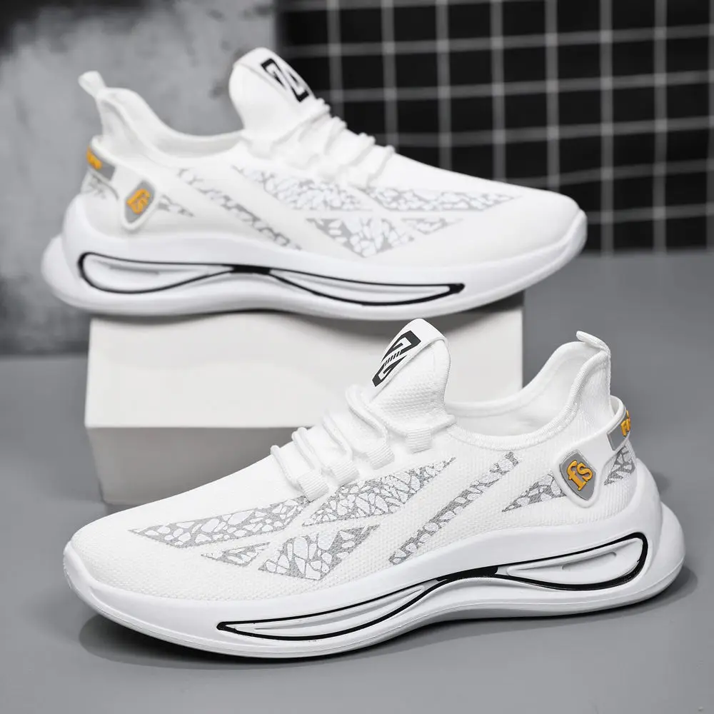 

New Style Wholesale Fashion Sport Men's Sneakers Shoes Breathable Mesh Casual Shoes Comfortable Running Sneakers for Men, 2 colors