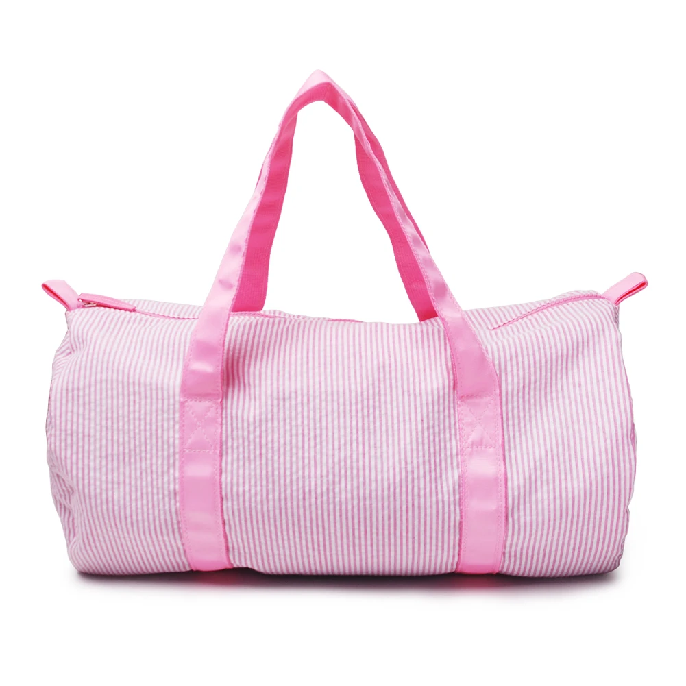 

Wholesale Kids Travel Overnight Bag Seersucker Carry On Lightweight Weekender Duffel Bag for Children DMA61494