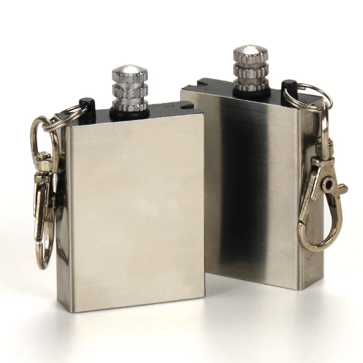 Creative Stainless Steel Flint Fire Lighter Starter Matches Portable Survival Tool Lighter Kit for Outdoor Hiking Camping
