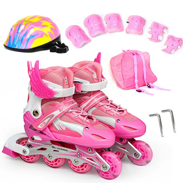 

Skates adjustable children's inline skates full set for beginners unisex PU wheel wholesale skates
