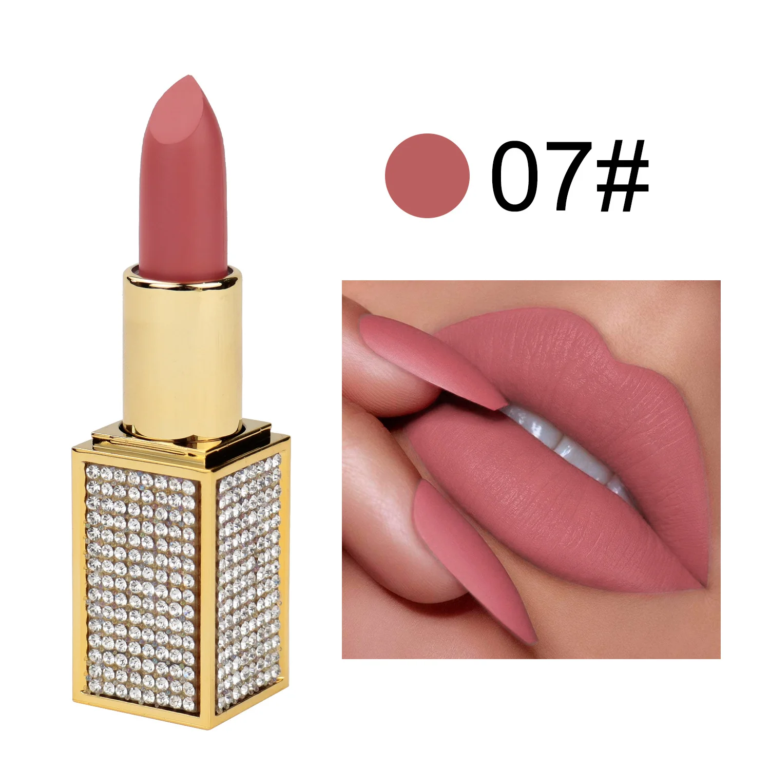 

Nude Halal OEM Logo Customize Brand Velvet Red Mat Luxury Vegan Custom Private Label Waterproof Glitter Matte New Lipstick