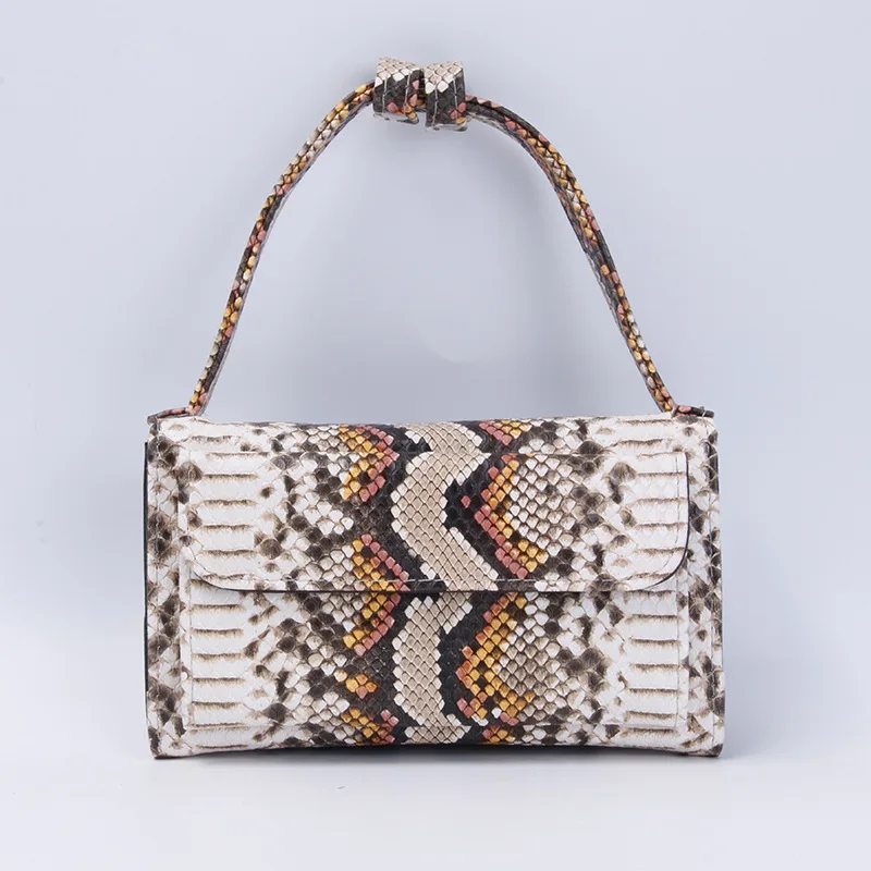 

Snake Leather Wallet Women Clutch Shoulder Bag Colorful Python Leather Bag New Arrival for Saudi Arabia Women, Yellow,purple,orange,black,rose red,white,pink,brown,red,gray,apricot