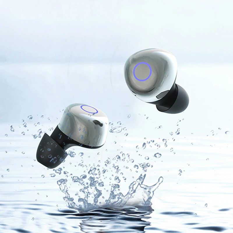 

DEVIA IPX 7 IP67 IPX5 Waterproof Noise Cancelling stereo In ear phone wireless headphones TWS earphones, Black