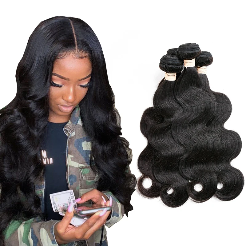 

Wholesale Price Cuticle Aligned Hair Raw Virgin Body Wave Human Hair Brazilian Hair Bundles, Natural colors body wave human hair