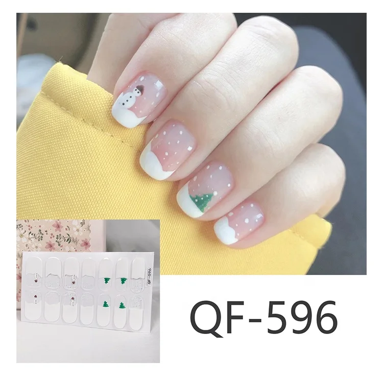 

Ready stock Hot Selling Beautiful Design Nail Polish Wraps Strips Adhesive Stickers christmas nails art sticker 2021, Various color/pantone colors/cmyk color