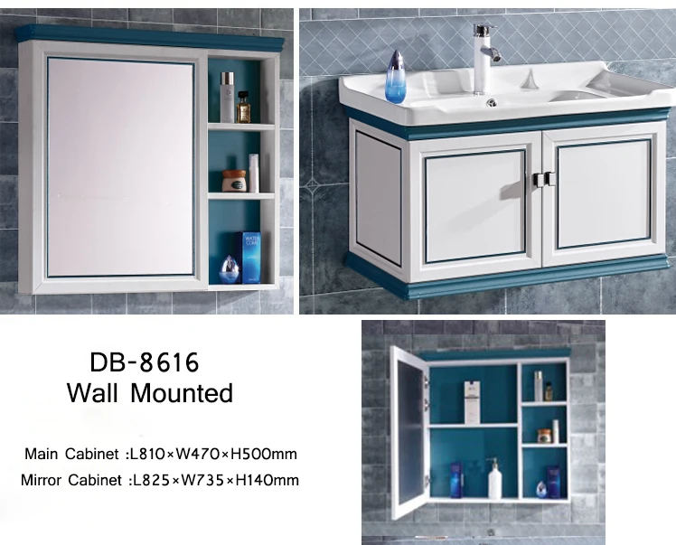 Foshan Sanitary Ware Waterproof Bath Furniture Vanity Cabinet Unit With Sink