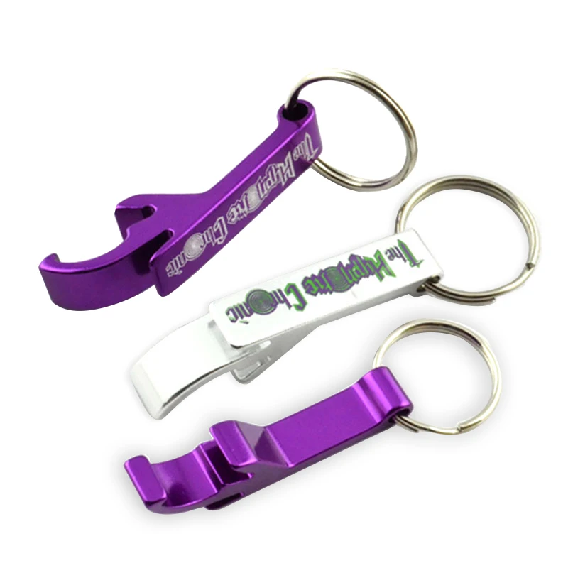 

Hot Sale Oem Factory Direct Sale Aluminum Blank Key Ring Custom Logo Can Wine Openers Key Chain Keychain With Bottle Opener, Anodization any custom color