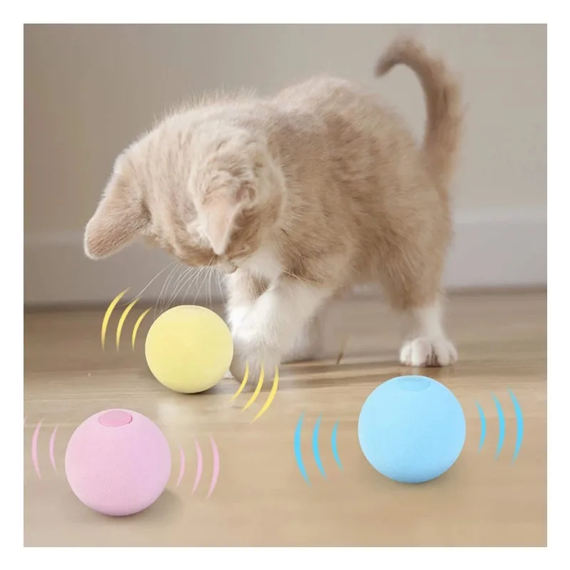 

Smart Cat Toys Interactive Ball Catnip Cat Training Toy Pet Playing Ball Pet Squeaky Supplies Products Toy for Cats Kitten Kitty