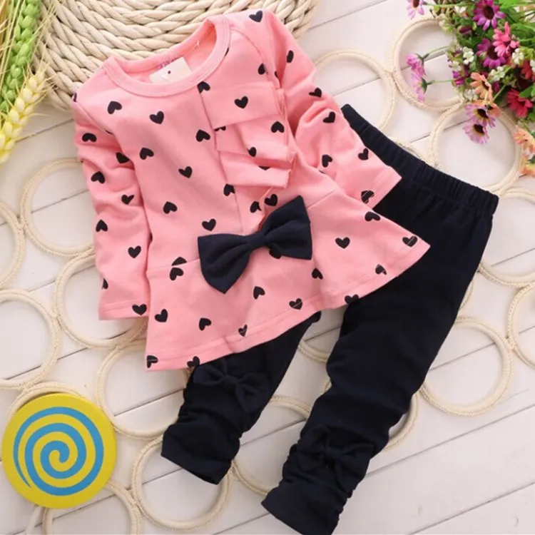 

New spring autumn girls clothes sets T-shirt Pants full sleeve clothing children suits cotton kids wear