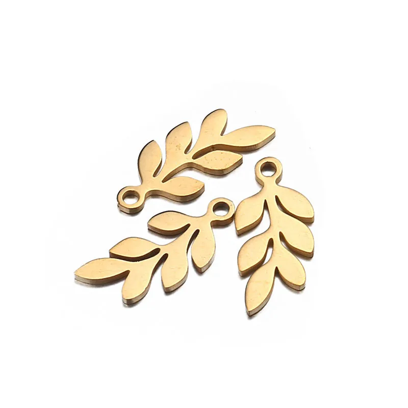 

Hobbyworker 8*18mm Stainless Steel Branch Small Pendant for DIY Bracelet Necklace Jewelry Making Accessories P0003