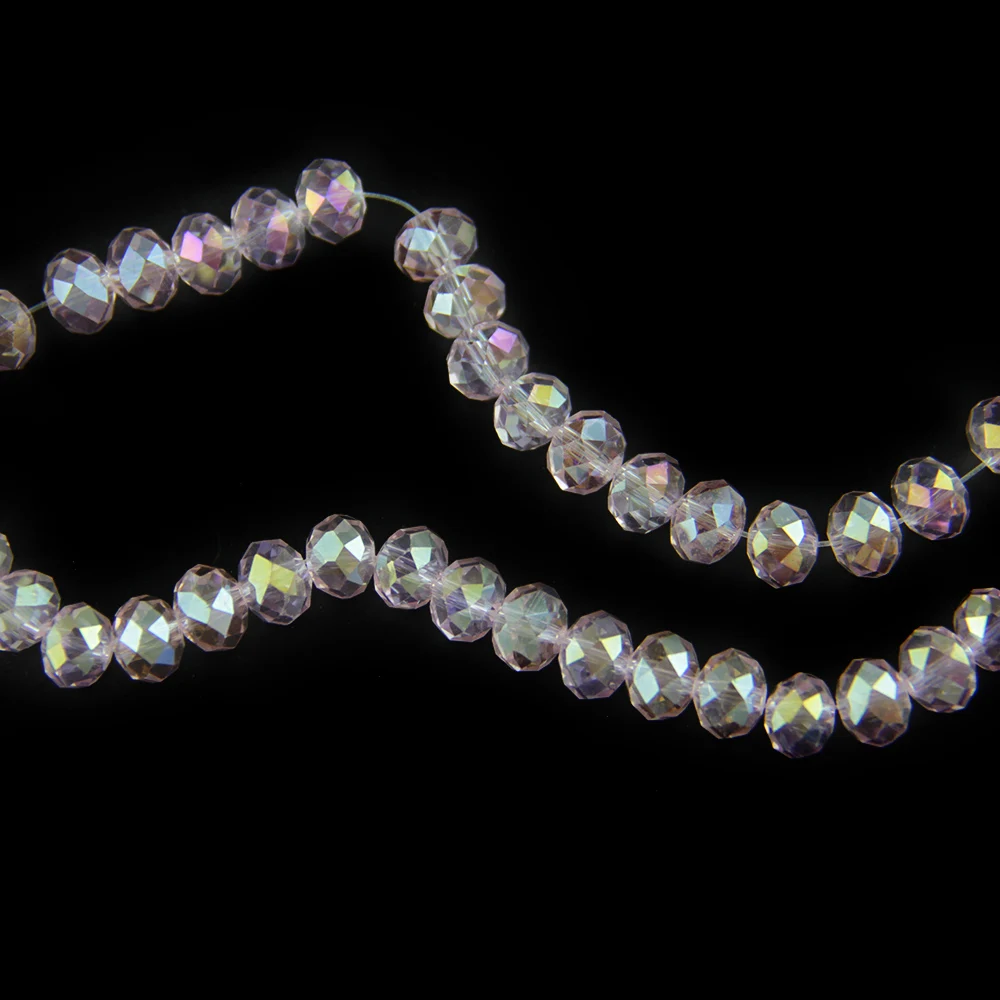 

Promotion Crystal Rondelle Beads Strand 2mm-8mm Topaz Ab Faceted Glass Round Beads Exquisite Crystal Beads For Jewelry Making