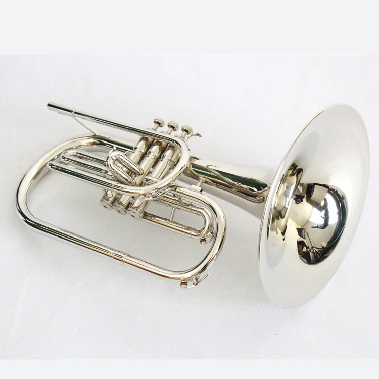 
Made in China Brass body Cupronickel valve nickel plated brass instruments marching mellophone 