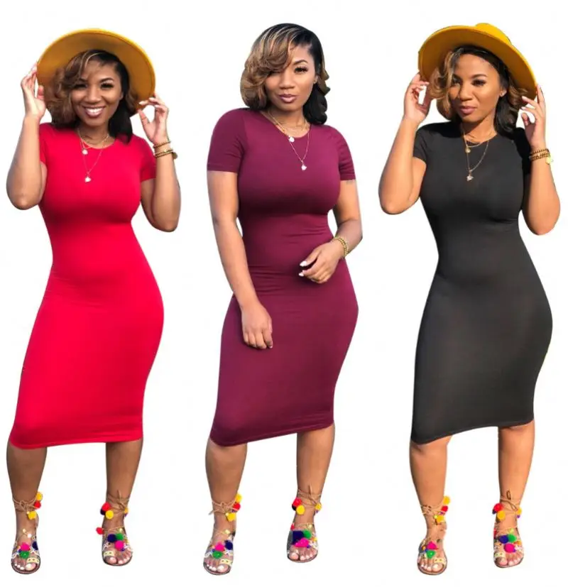 

2019 Cheap Apparel Short Sleeves Wrap Hip Skirt Sheer Bodycon Dress Women