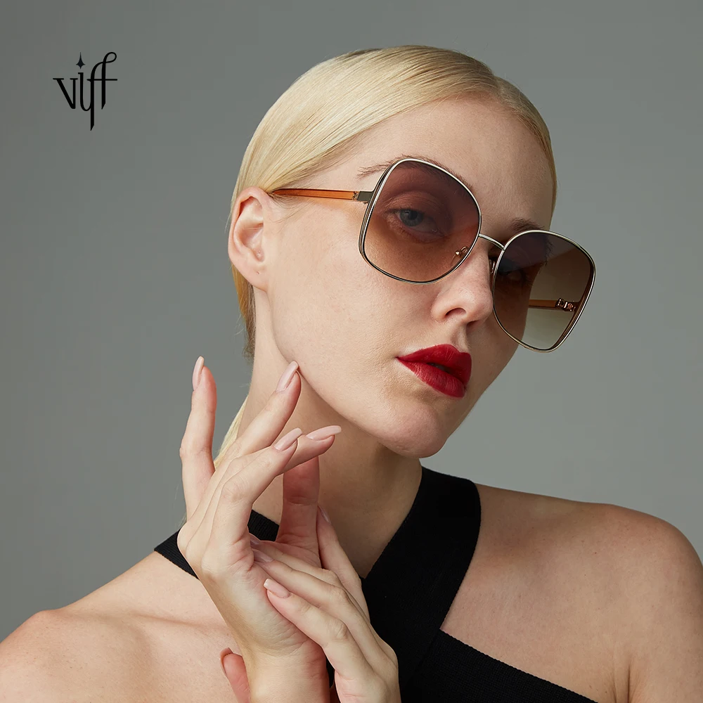 

Vintage Oversize Sunglasses HM19180 Metal Frame High Quality Ladies Sunglasses