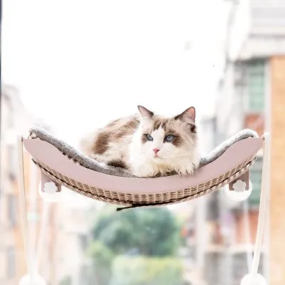 

Hot Pet travel swing bed hammock Wood Handmade Seat Mounted Bed Cat Bed Hammock Window, See the pictures