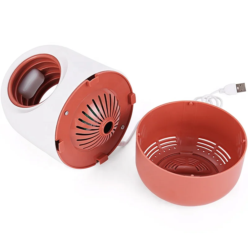 

Nontoxic Anti-Mosquito Insect Trap Fly Rechargeable electric led mosquito killer lamp mosquito repellents, Red/gray