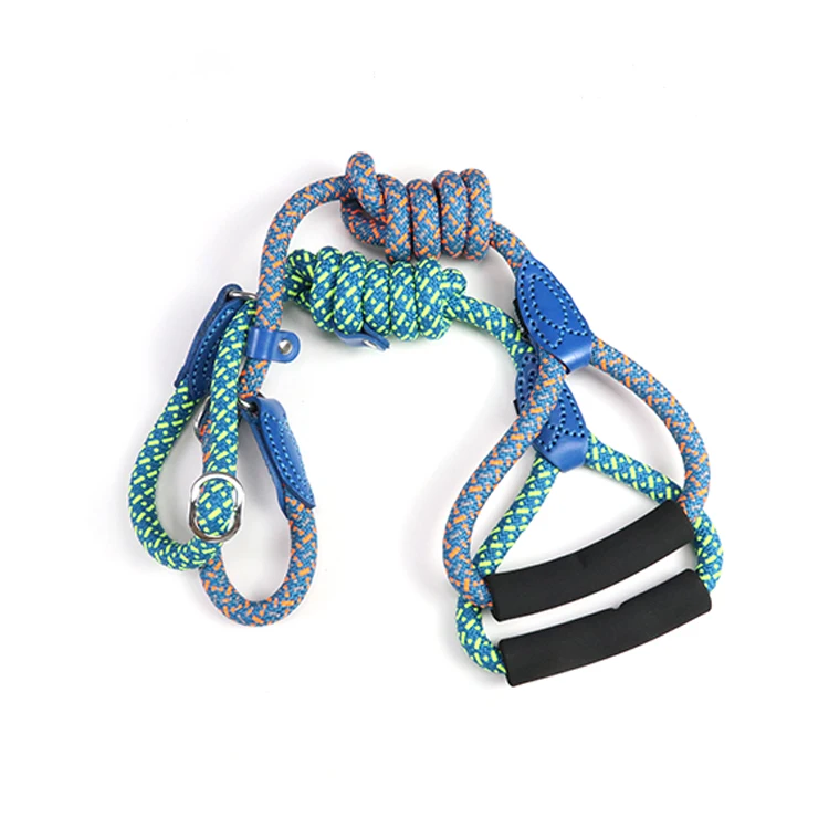 

Highly Strong Reflective Round Nylon Rope Pet Dog Leash with Comfortable Padded Handle
