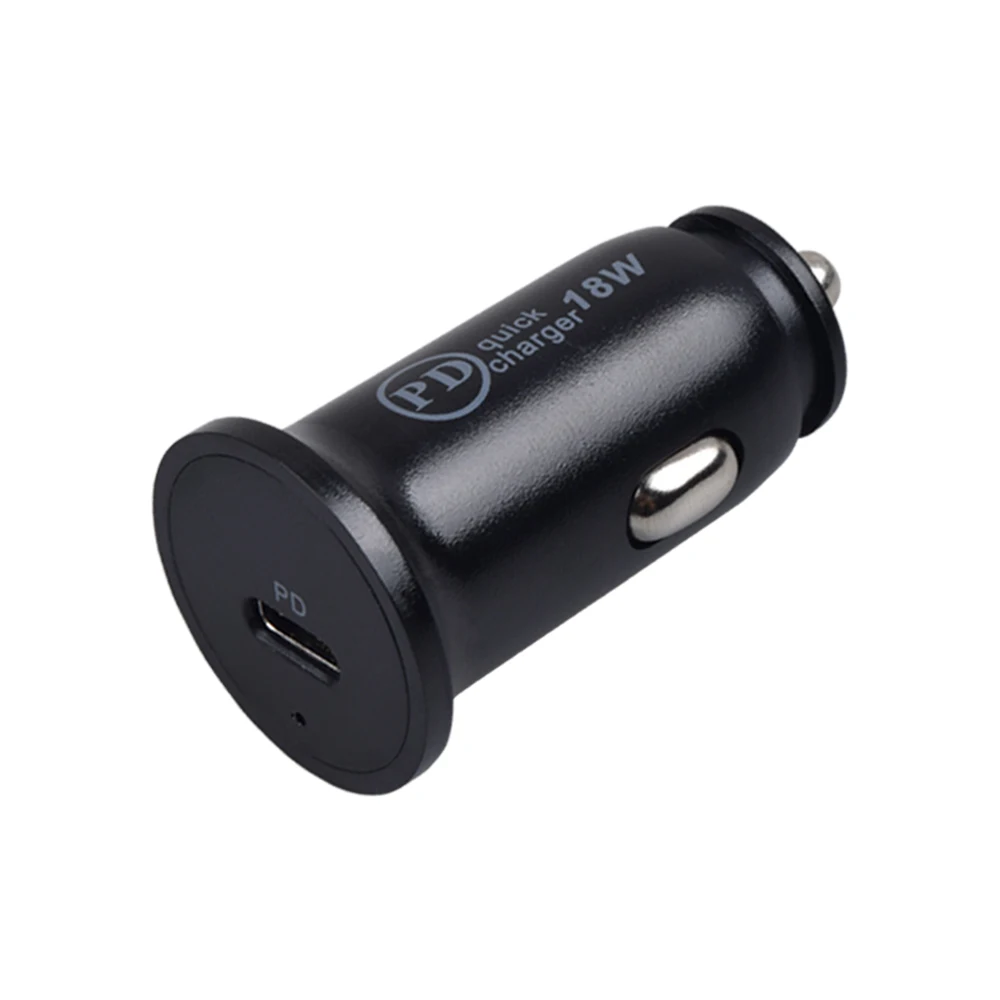 

18W USB-C Car Charger Fast Charging PD QC 3.0 Quick Charge Type C USB Car PD Charger For iPhone 11 12 Xiaomi Mi, Black/white
