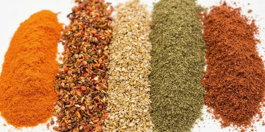 Fresh herbs and spices for vegetable seasoning