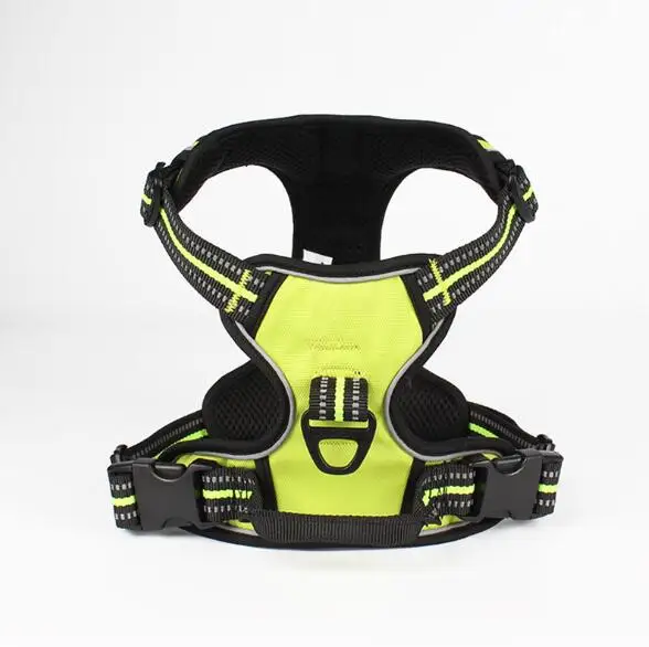 

Pet Outdoor Adventure Pet Vest Padded Handle No Pull Reflective Dog Harness, Green,black,orange