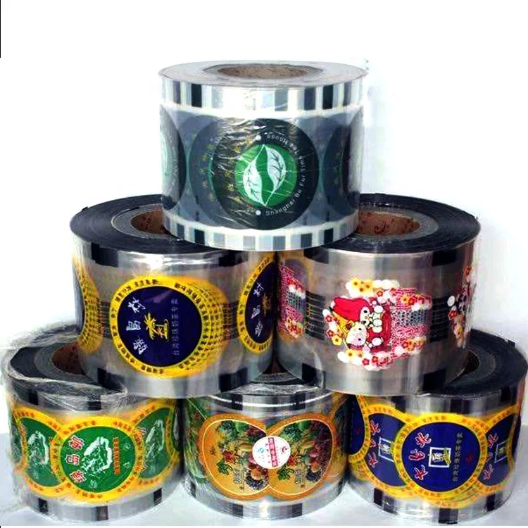 

Peelable Custom Bubble tea lid sealing plastic film/Printing Cup sealing film roll