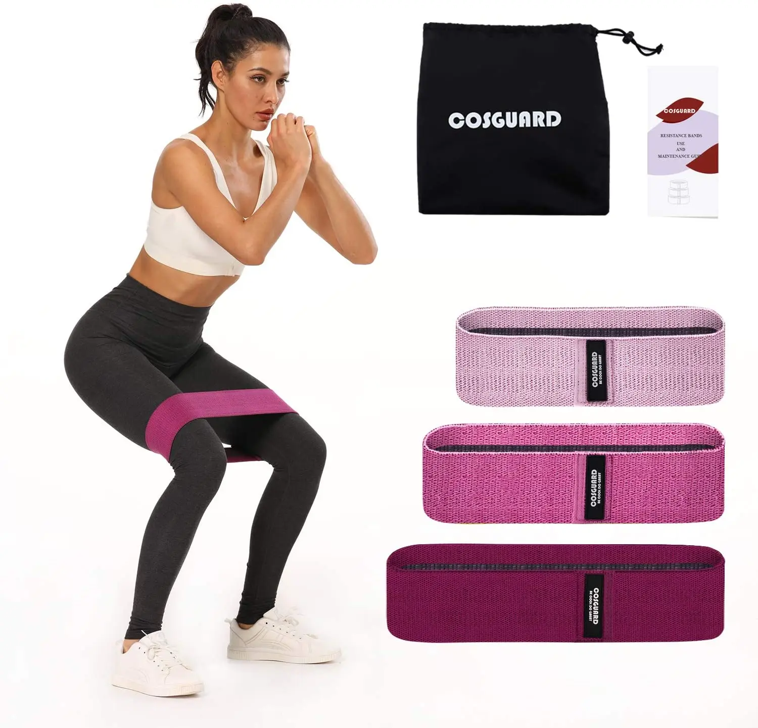 

Gym Non Slip Fitness Resistance Hip Botty Band High Quality Home Mesh Bag Durable Home Exercise Customized Logo Availabled 3,1, Customized color
