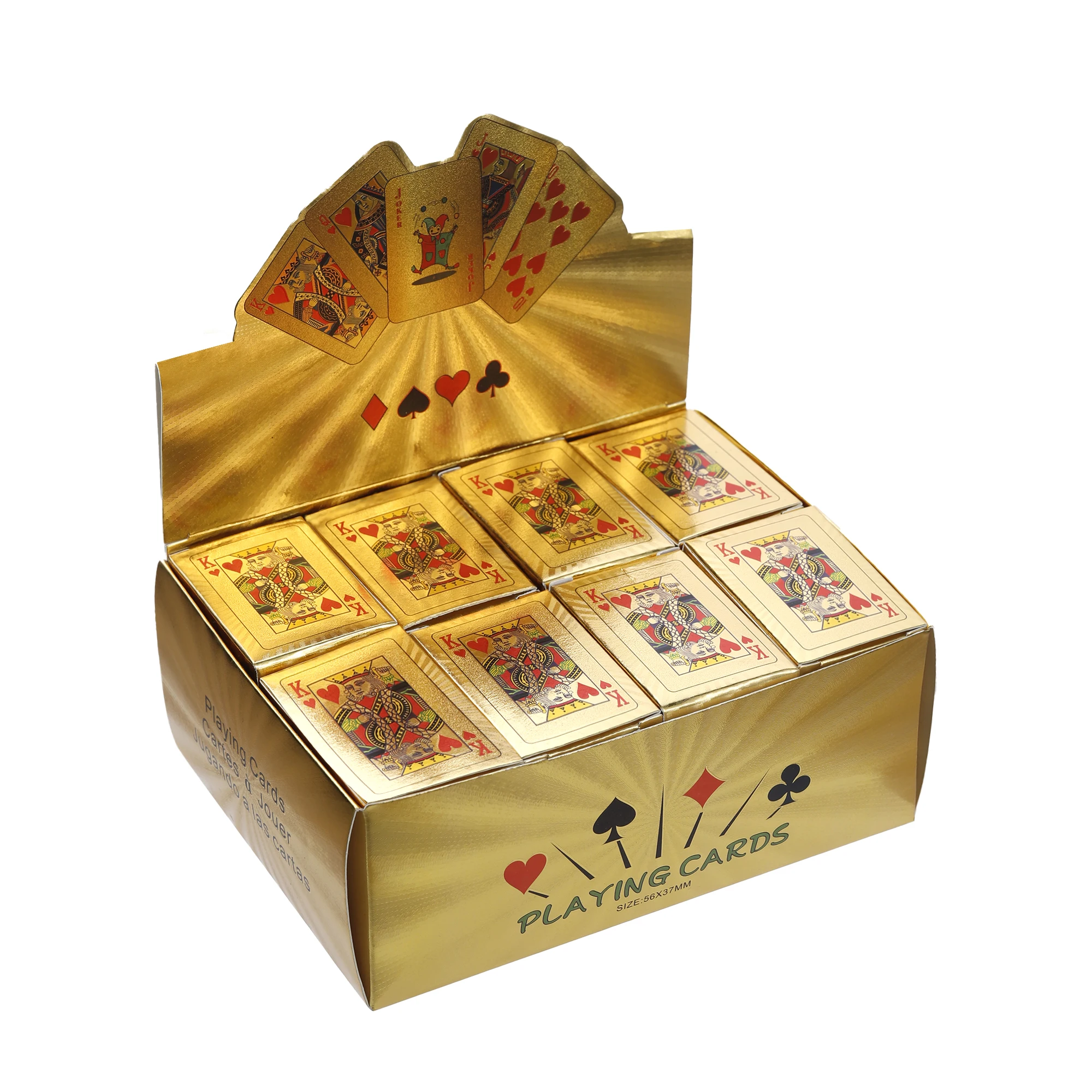 

Durable sublimation Playing Card Plastic Paper Waterproof Gold Foil playing card