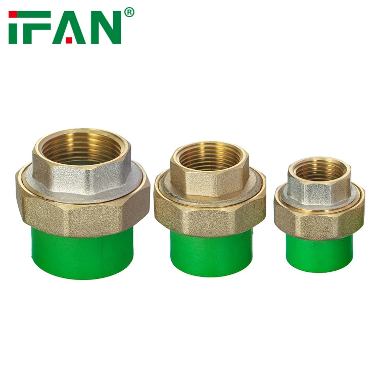 

IFAN Wholesale 1/2Inch Plastic Pipe Fittings Double Union Polypropylene PN25 Equal Pipe Fittings PPR Union