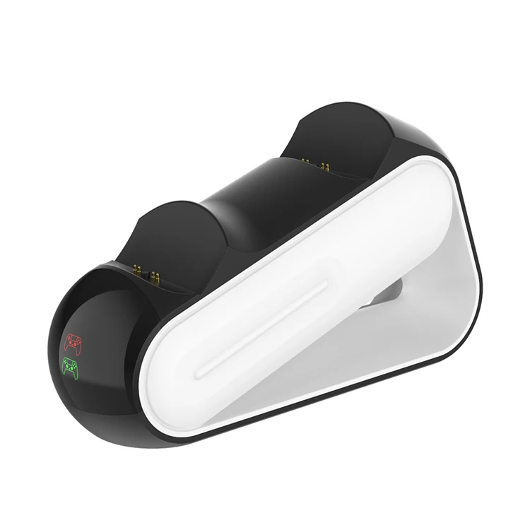 

Wireless Dual Controller Fast Charging Charger Docking Station For PS5 Controller Game Pad Wireless Charging, White/black