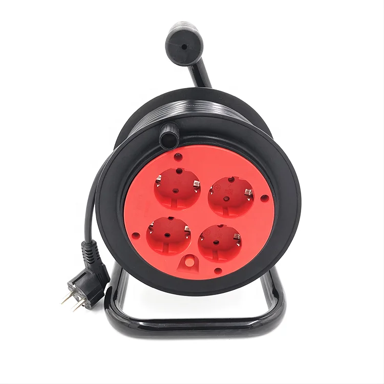 european standard 220v 16a outdoor indoor ac extension cord cable reel power socket