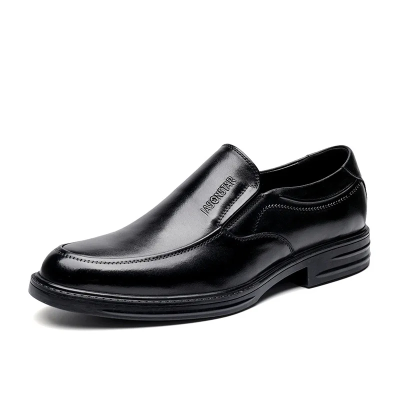 

Summer new men's leather shoes British business shoes, Black