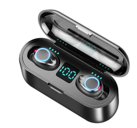 

GlobalCrown F9 TWS Breathing Light Smart Touch 8D Stereo Wireless Bluetooth Earphone with LED Display