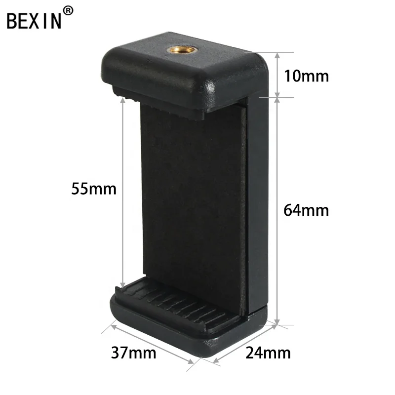 

BEXIN Mini Tripod Monopod Stand elongation 55-78 mm Phone Clip Bracket Holder Mount for Phone Smartphone Selfie holder Universal, Balck