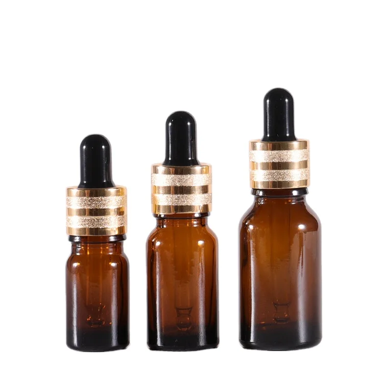 

Dark amber empty cosmetic glass dropper bottle 15 ml 30 ml for essential oil