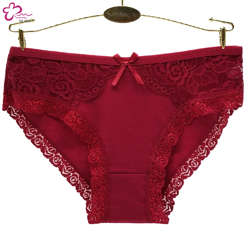 

Manufacturers direct sales of women's underwear foreign trade women's briefs pure cotton lace source lady pants wholesale, Black, white, burgundy, light green, lake blue, gray