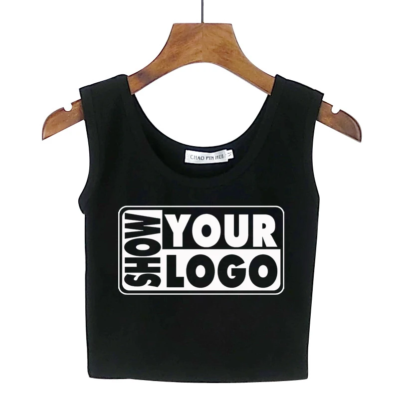 

Paypal accept free shipping custom screen printing your logo or design women crop tank top with mix size colors and your designs, Black/white/gray/navy