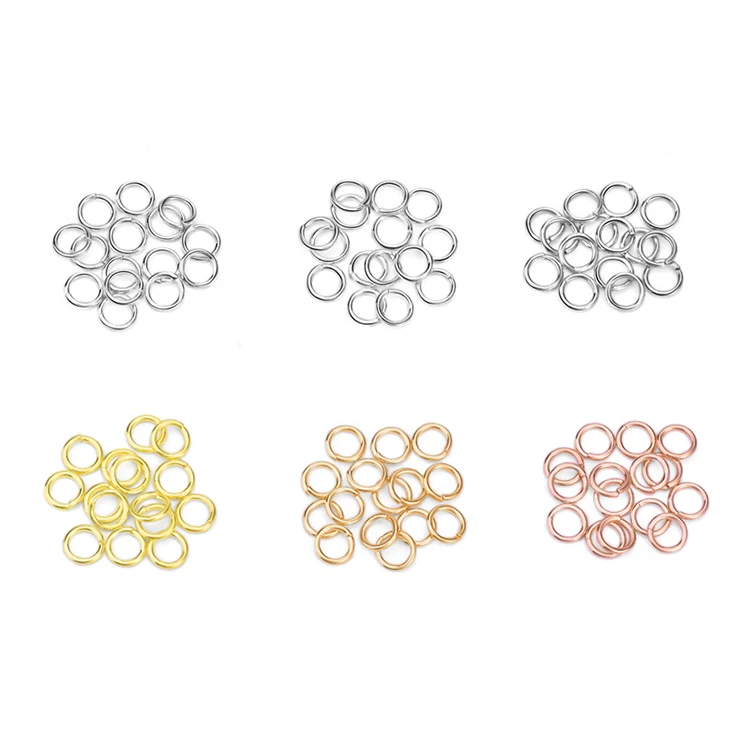 

Wholesale jewellery Split Rings Connectors gold plated 925 sterling silver closed Jump Rings For jewelry making DIY accessories, Rhodium or gold