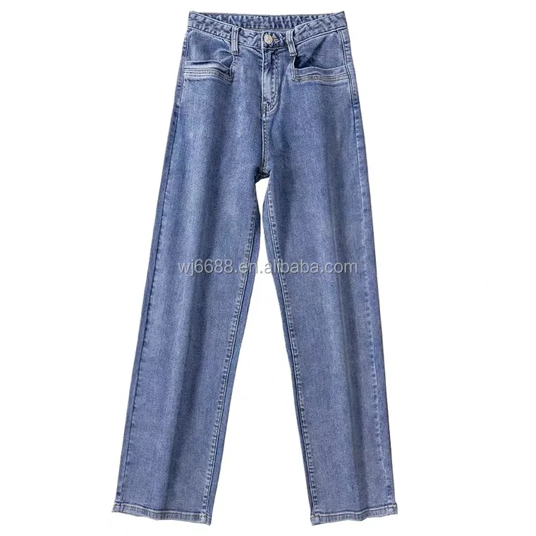 

Fashion New Design Distressed Blue Denim Pants Lady Pantalones Ripped skinny pants woman jeans