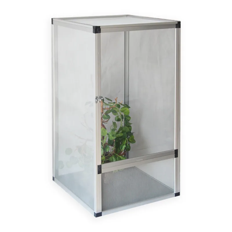 

High Quality Reptile Terrarium Large Size Aluminum Screen Mesh Cage for Dog Cat Pets, As picture